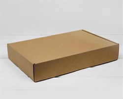 Коробка для посылок, 37х25х6,5 см, из плотного картона, крафт