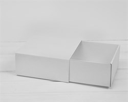 Коробка-пенал, 20х20х9 см, белая