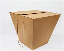 УЦЕНКА Коробка для цветов трапециевидная, низ 30 см, верх 50 см, высота 45 см, крафт