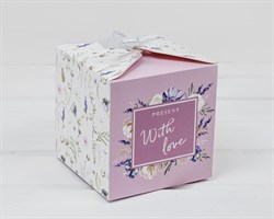 Подарочная коробка «With love», с лентой, 12х12х12 см