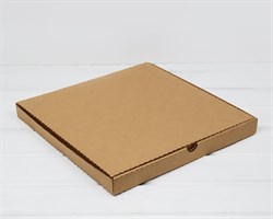 Коробка для пирога, 33х33х3 см из плотного картона, крафт