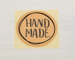 Наклейка «Hand made», круглая, d=4 см, 50 шт.