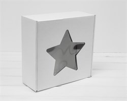 Коробка подарочная с окошком «Звезда», 25х25х10 см, белая