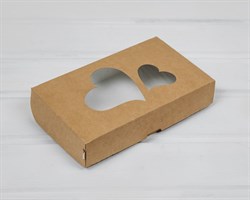 УЦЕНКА Подарочная коробка «Сердца» для выпечки и пирожных, 20х12х4 см, крафт