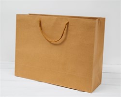 УЦЕНКА Пакет бумажный повышенной плотности, 31х41х13 см, с ручками, коричневый