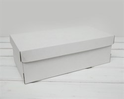 УЦЕНКА Коробка из плотного картона, 30,5х16х10 см, крышка-дно, белая