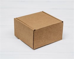 Коробка для посылок, 10х10х6 см, из плотного картона, крафт