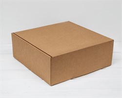 Коробка для посылок, 32х32х12 см, из плотного картона, крафт