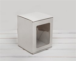 УЦЕНКА Коробка с окошком, 14х14х17 см, из плотного картона, белая