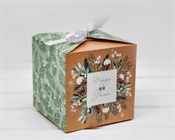 Подарочная новогодняя коробка «Волшебство», с лентой, 12х12х12 см