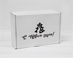 Подарочная коробка «Новогодние пожелания», 21х15х9 см, белая