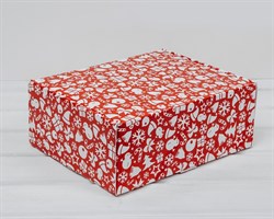 Подарочная плотная коробка «Новогодний узор», 25х20х10 см