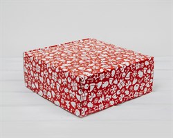 Подарочная плотная коробка «Новогодний узор», 25х25х10 см