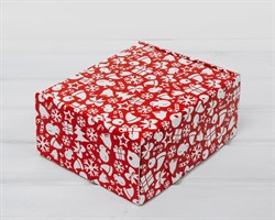 Подарочная плотная коробка «Новогодний узор», 19х16х8,5 см