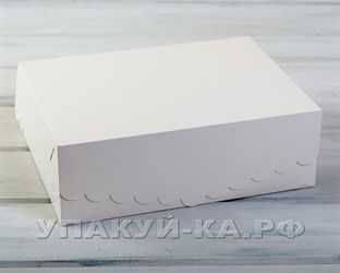 Коробка для капкейков/маффинов на 12 шт, с кружевом, 33х25х11 см, белая
