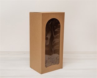 Коробка для кукол, с окошком, 50х24х18 см, крафт