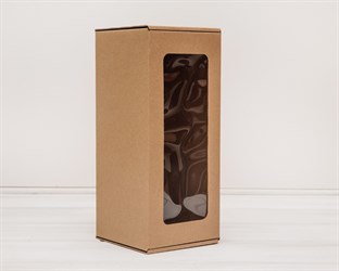 Коробка для кукол, с окошком, 30х13х13 см, крафт