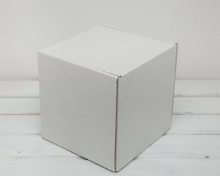 Коробка для посылок, 19х19х19,5 см, из плотного картона, белая