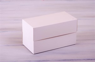 УЦЕНКА Коробка для капкейков/маффинов на 2 шт, 19х10х11 см, белая
