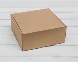 Коробка для посылок, 20,5х20,5х9,5 см, из плотного картона, крафт