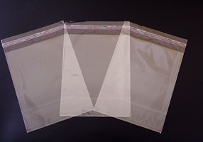 Пакет с клейкой лентой 20х25 см, прозрачный, 100 шт.