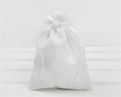 Мешочек подарочный из холщи, 14х20 см, белый, 1 шт.