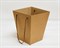 Коробка для цветов малая трапециевидная, низ 12,5 см, верх 18 см, высота 22 см, крафт - фото 10195