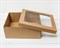 Коробка с окошком, 29х24х12 см, крышка-дно, крафт У0115040 - фото 10896