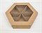 УЦЕНКА Коробка шестигранная с окошком, 29х25х8 см, крышка-дно, крафт - фото 11324