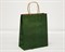 УЦЕНКА Пакет подарочный, 26х21х10 см, с кручеными ручками, зеленый - фото 11540