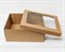 УЦЕНКА Коробка с окошком 29х24х12 см, крышка-дно, крафт У0115040-УЦ - фото 11784