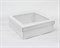 УЦЕНКА Коробка для венка самосборная, с прозрачным окошком, 35х35х12 см, белая - фото 13356