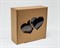Коробка подарочная с окошком «Два сердца», 25х25х10 см, крафт - фото 13874