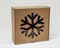 Подарочная новогодняя коробка с окошком «Снежинка», 25х25х10 см, крафт - фото 14617