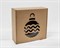 Подарочная новогодняя коробка с окошком «Ёлочный шар», 25х25х10 см, крафт - фото 14633