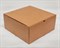Коробка для высокого пирога, 28х28х13 см из плотного картона, крафт - фото 5402
