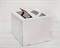 Коробка для пряничного домика/кулича с ручками и окном, 24х24х20 см, белая - фото 5406