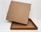 Коробка из плотного картона, 60,5х60,5х6 см, крышка-дно, крафт - фото 6373