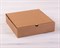 Коробка для пирога, 24х24х6 см из плотного картона, крафт - фото 7507