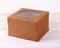 Коробка для торта усиленная от 1 до 3 кг, 30х30х19 см, с  прозрачным окошком, крафт - фото 7608