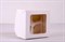 Коробка для капкейков/маффинов на 4 шт, с прозрачным окошком, 16х16х11 см, белая - фото 7633