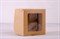 Коробка для капкейков/маффинов на 4 шт, с прозрачным окошком, 16х16х11 см, крафт - фото 7687