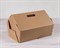 Коробка картонная 31х21х26х11 см в форме домика с ручками, крафт - фото 7701