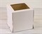 Коробка для торта от 1 до 5 кг, 30х30х30 см, с прозрачным окошком, белая - фото 7702