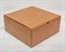 УЦЕНКА Коробка для высокого пирога 28х28х13 см из плотного картона, крафт - фото 7855