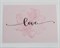 Открытка «Love», розовая, 8х6 см, 1 шт. - фото 8989
