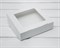 Коробка для выпечки и пирожных, 19,5х19,5х4,8 см, с прозрачным окошком, белая - фото 9059