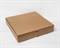 УЦЕНКА Коробка для пирога 35х35х7 см из плотного картона, крафт - фото 9553